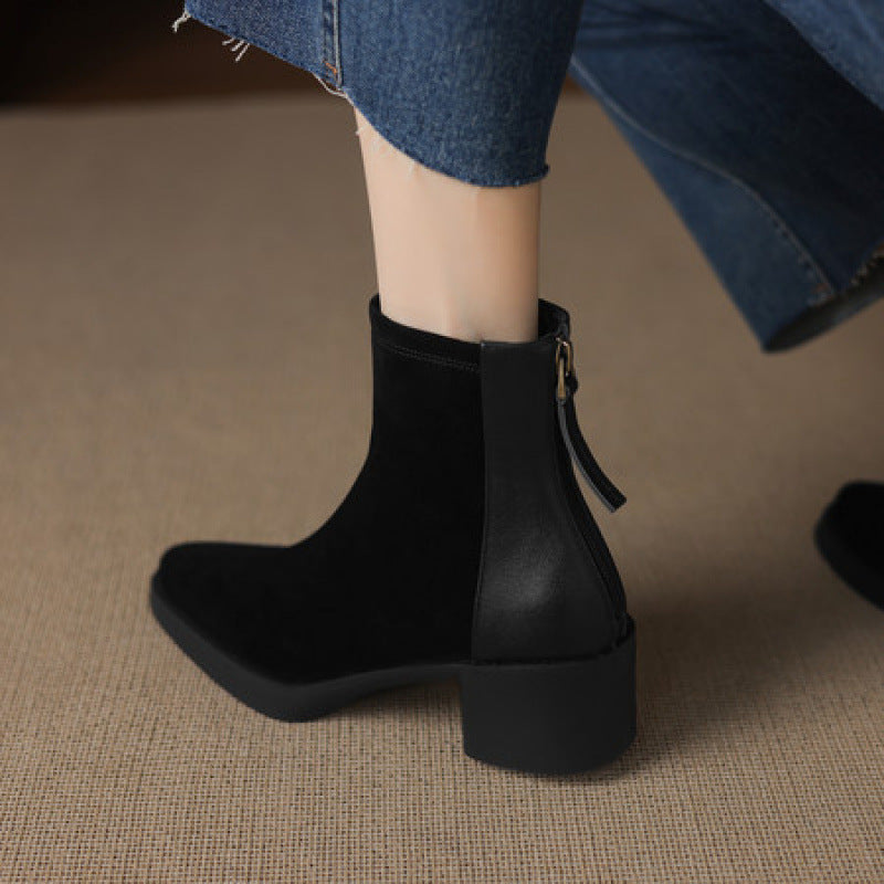 Fashion Personality Suede Booties Women