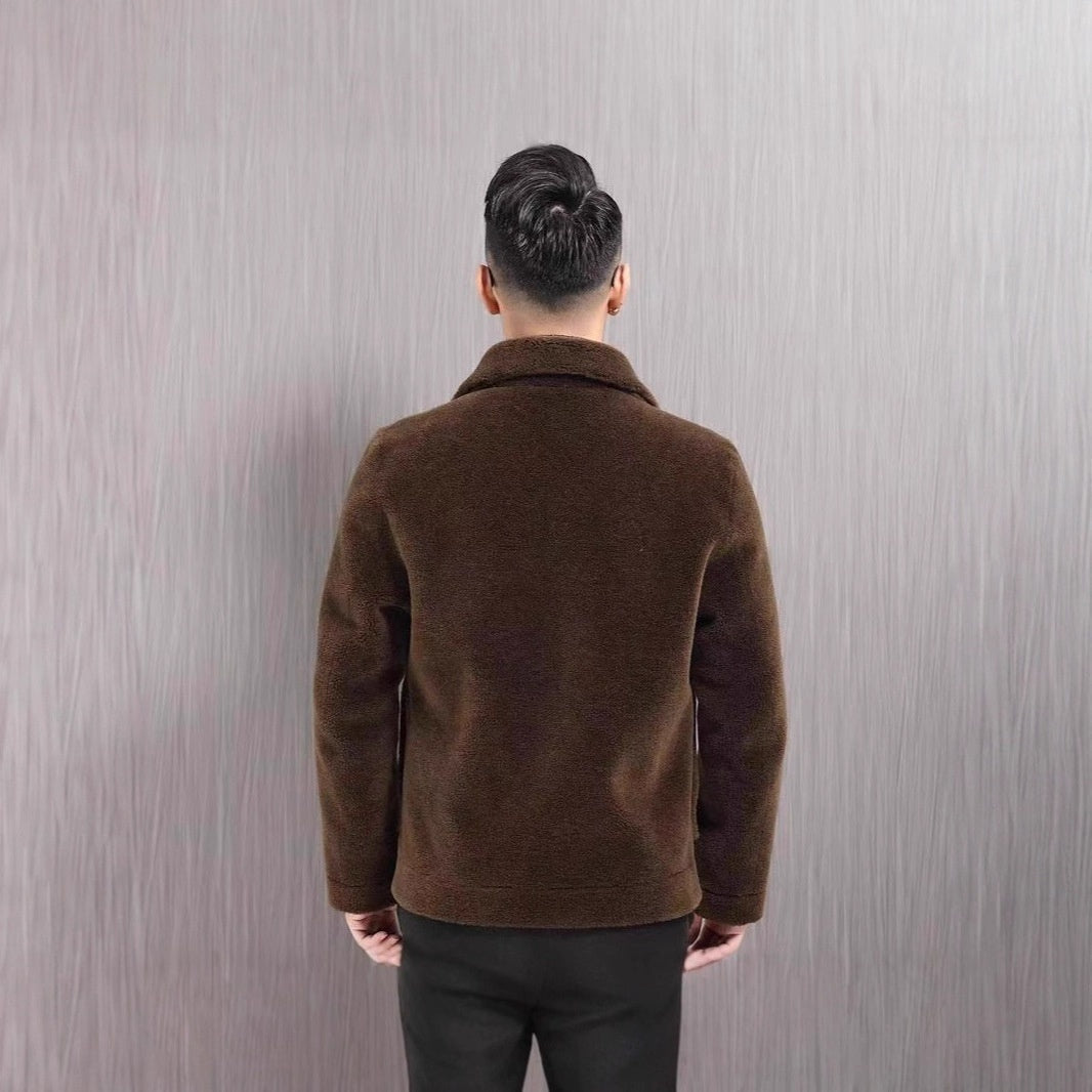 Double-sided Wear Polo Collar Jacket Men&