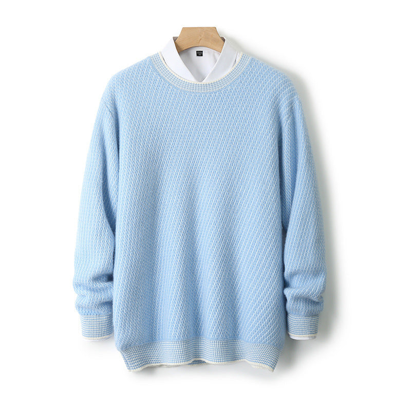 New Round Neck Woolen Sweater Men&