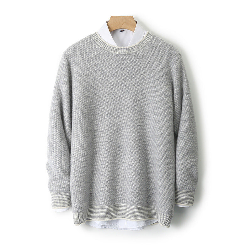 New Round Neck Woolen Sweater Men&