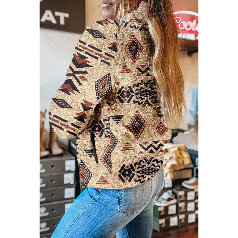 Autumn And Winter New Warm Loose Long Sleeve Top Women