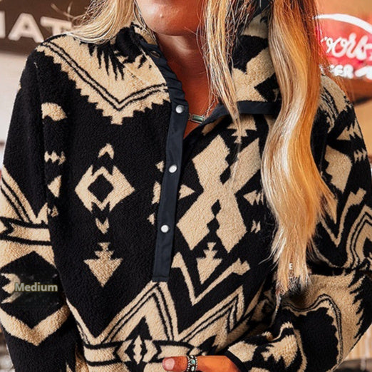 Autumn And Winter New Warm Loose Long Sleeve Top Women