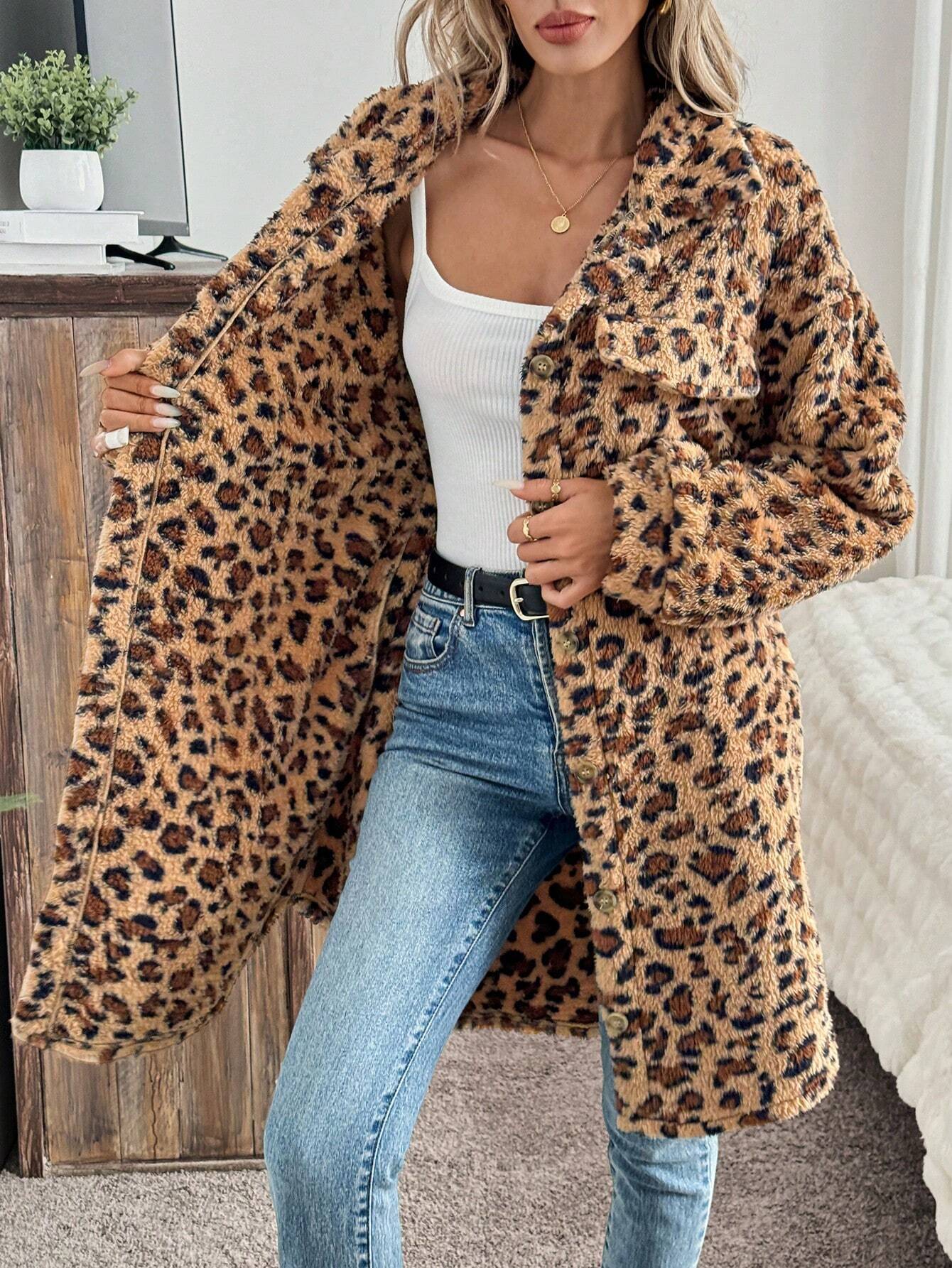 Double-sided Plush Casual Cardigan Long Coat For Women