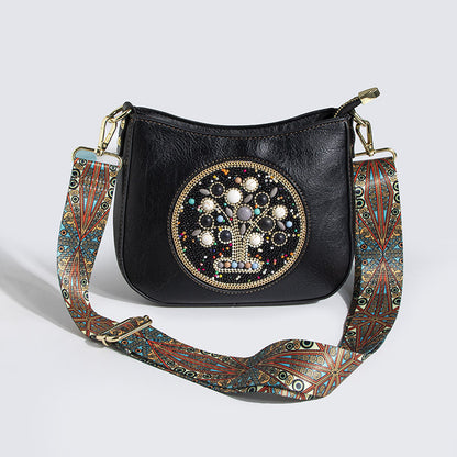 Bead Turquoise Ethnic Style Tote Bucket Shoulder Crossbody Bag