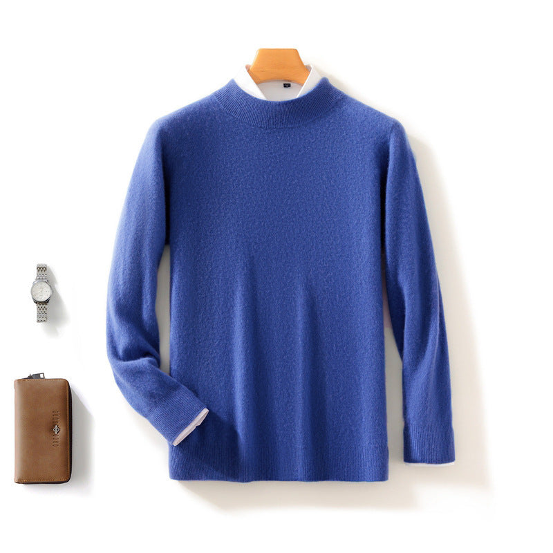 Thickened Half-height Sweater Solid Color Knitted Base Cardigan Warm Top