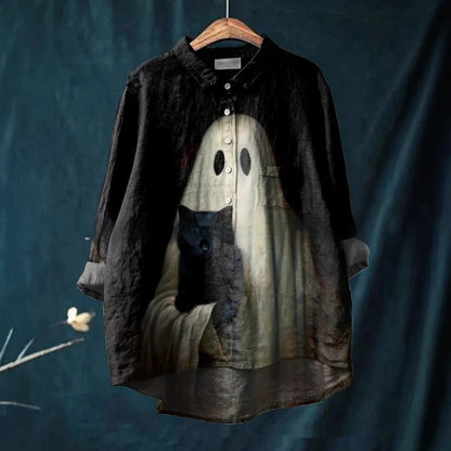 Round Neck Shirt Vintage Printed Shirt