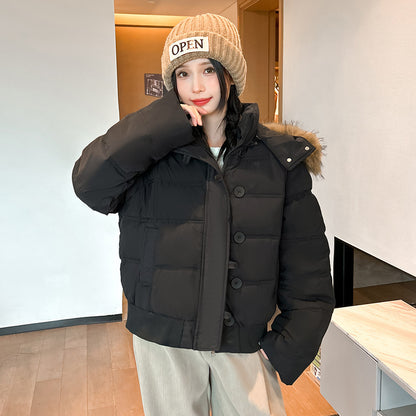 Workwear Parka Cotton-padded Clothes For Women Thick Warm Jacket