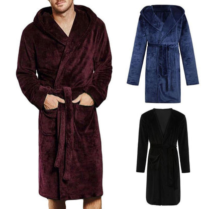 Mens &amp; Ladies Nylon Hooded Bathrobe