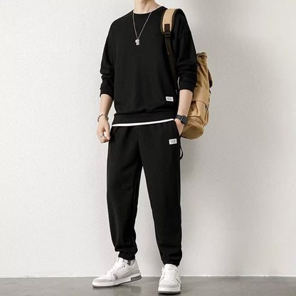 Long-sleeved Sweater Trousers Waffle Leisure Sports Student