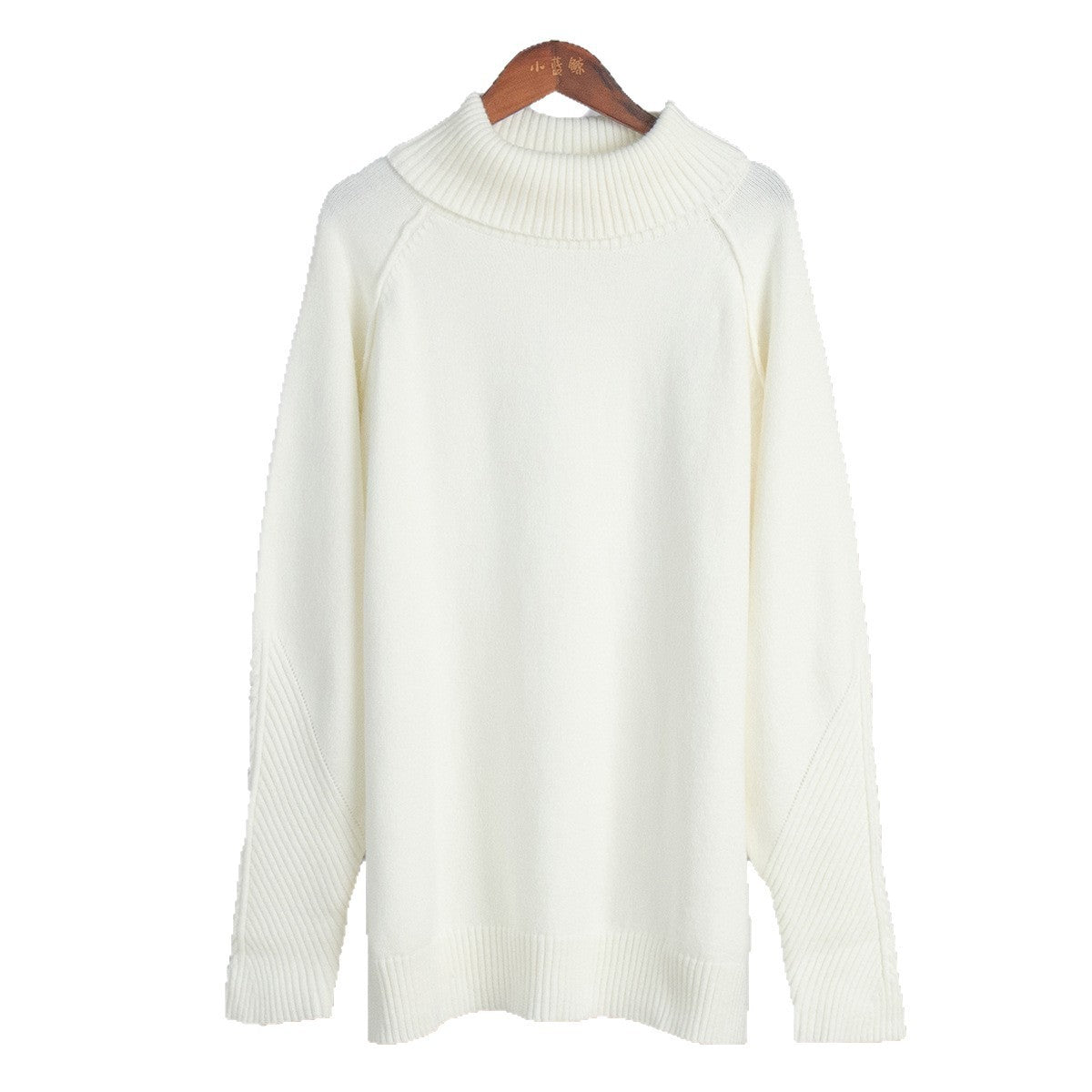 Autumn And Winter White Knitted Sweater Loose Casual Knitted For Women