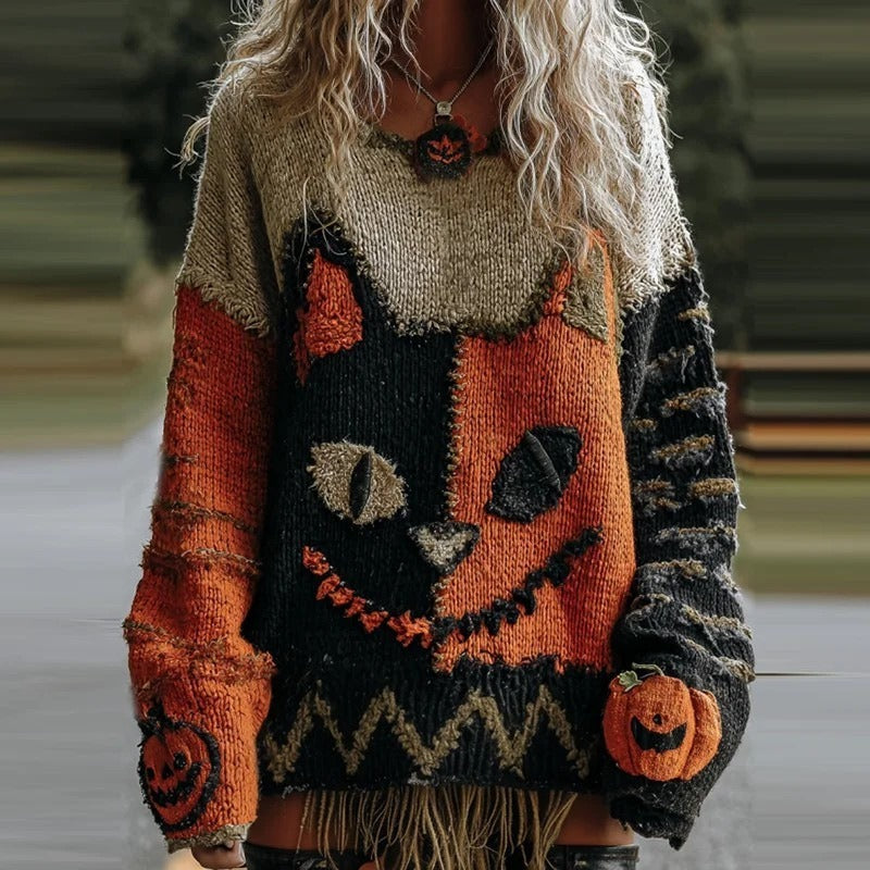 Halloween Men And Women Same Style Loose Sweater