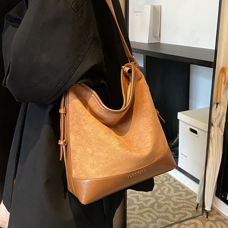Casual Retro Suede Large Capacity Bag Women&