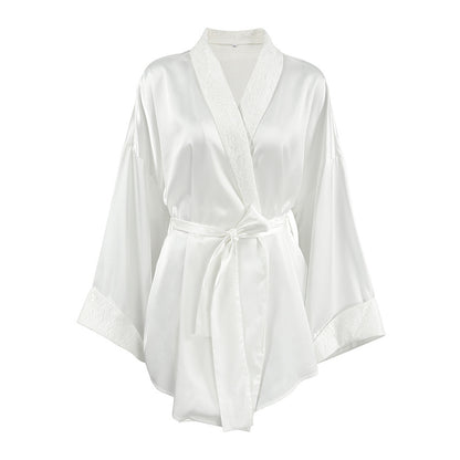 White Textured Nightgown Women&