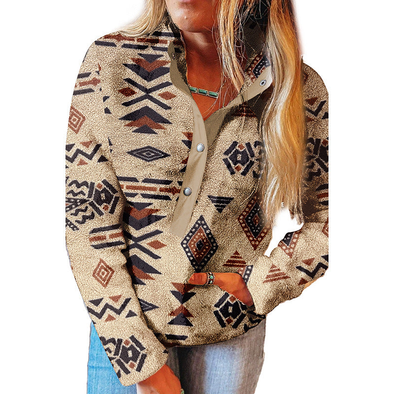 Autumn And Winter New Warm Loose Long Sleeve Top Women