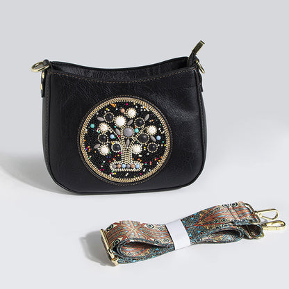 Bead Turquoise Ethnic Style Tote Bucket Shoulder Crossbody Bag