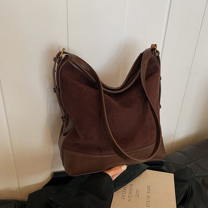 Casual Retro Suede Large Capacity Bag Women&