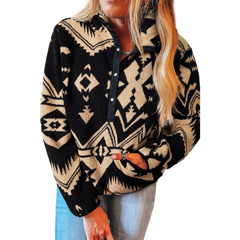 Autumn And Winter New Warm Loose Long Sleeve Top Women