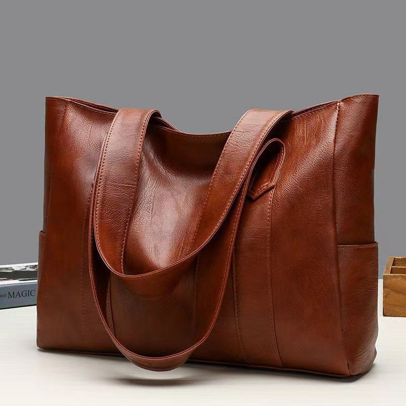 Simple And Versatile Handbag Large Capacity Shoulder Tote Bag