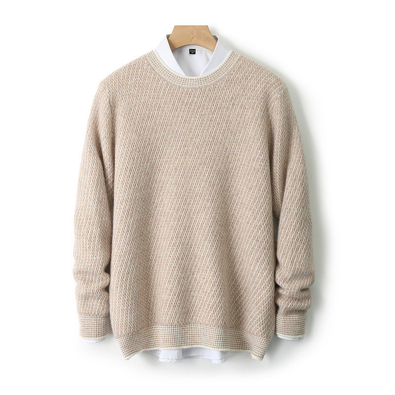 New Round Neck Woolen Sweater Men&