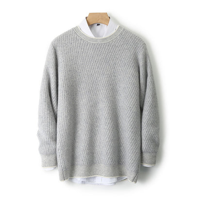 New Round Neck Woolen Sweater Men&