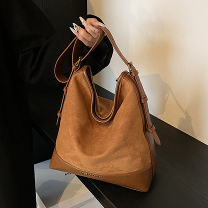 Casual Retro Suede Large Capacity Bag Women&