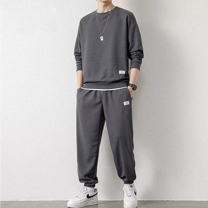 Long-sleeved Sweater Trousers Waffle Leisure Sports Student
