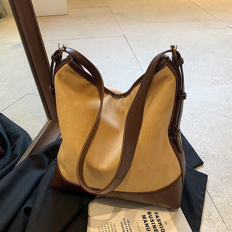 Casual Retro Suede Large Capacity Bag Women&