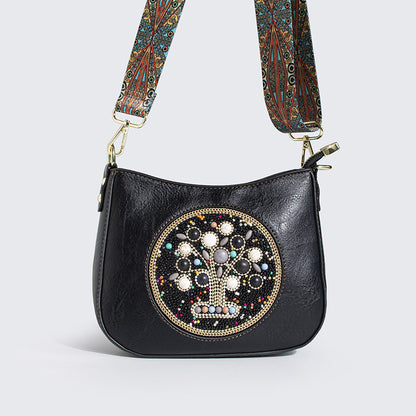 Bead Turquoise Ethnic Style Tote Bucket Shoulder Crossbody Bag