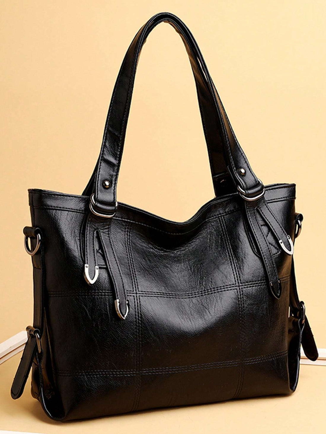 Minimalist Tote Bag Double Handle Solid Color Large Capacity, Lightweight, Portable, Business Casual, Suitable For Teen Girls Women College Students, Rookies &amp; White-Collar Workers, Perfect For Back T