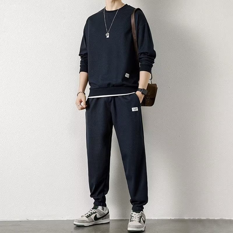 Long-sleeved Sweater Trousers Waffle Leisure Sports Student