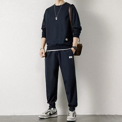 Long-sleeved Sweater Trousers Waffle Leisure Sports Student